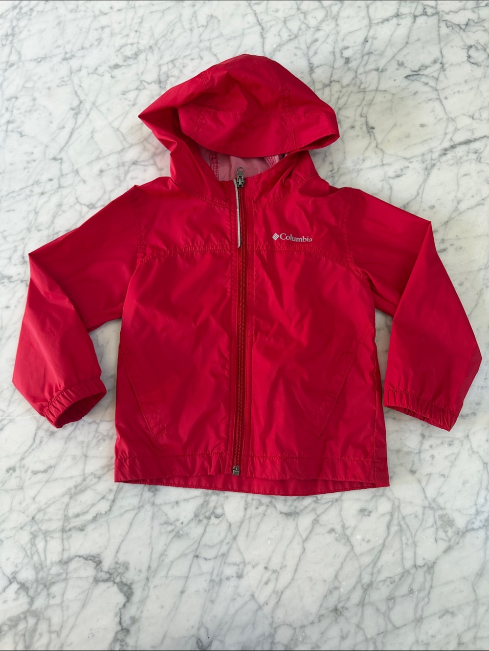 Columbia Toddler Red Hooded Rain Jacket Sz 4T NWOT